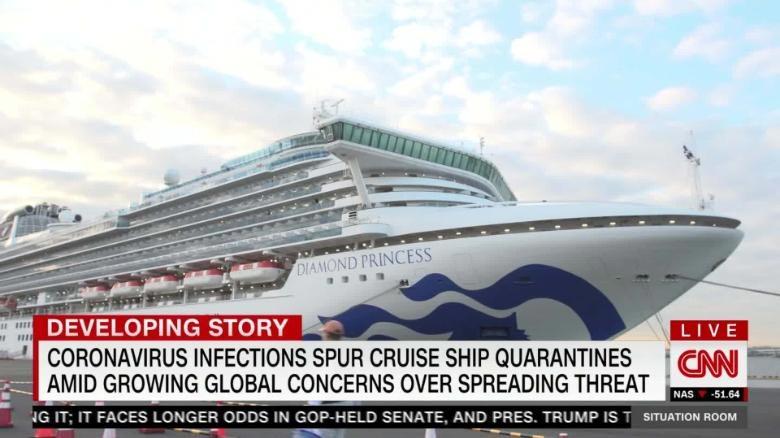 Diamond Princess Cruise during COVID-19 briefing on CNN